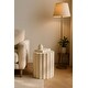 preview thumbnail 2 of 3, Iron White Beige Stool - Medium