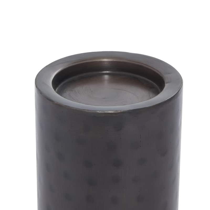 Metal Handmade Pillar Decorative Candle Holder - Set of 3 Brown - Roche River Decor