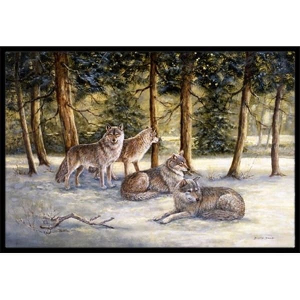 Carolines Treasures BDBA0371JMAT Wolves by Daphne Baxter Indoor or Outdoor Mat 24 x 36