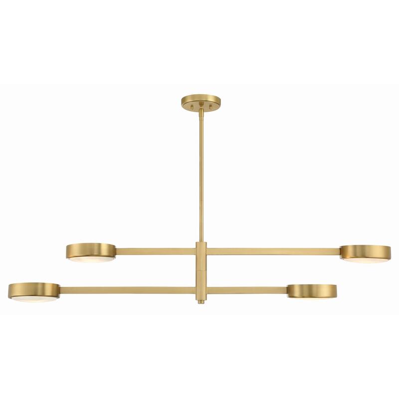 Crystorama Lighting Group ORS-734-ST Orson 4 Light 54" Wide Abstract