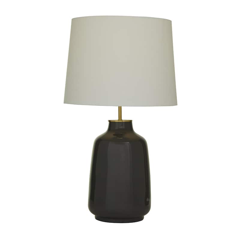Crestview Contemporary Glazed Ceramic Table Lamp - Grey - 26" x 15"