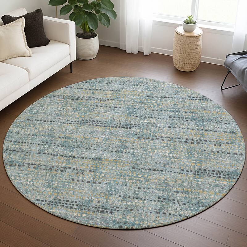 Machine Washable Indoor/ Outdoor Casual Kersey Chantille Rug