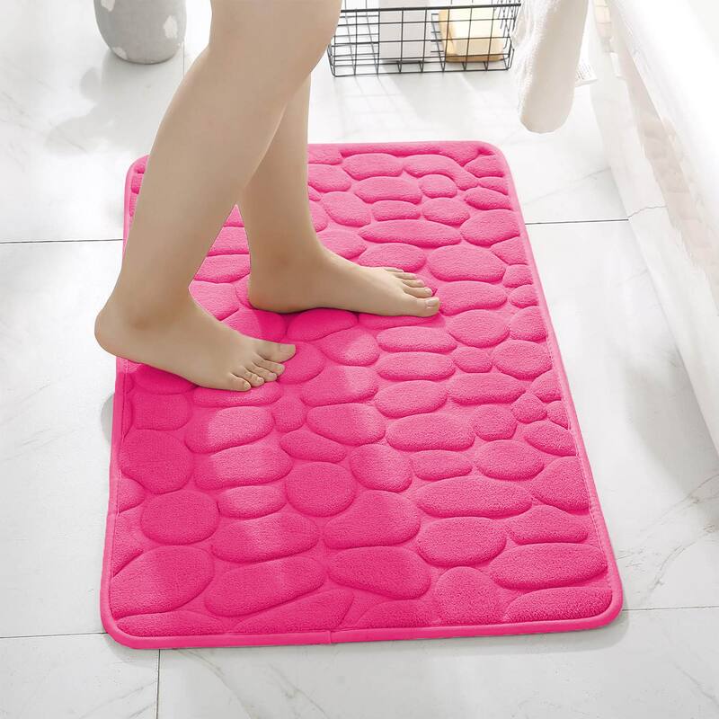 Memory Foam Bath Mat Pebble Design 32x20