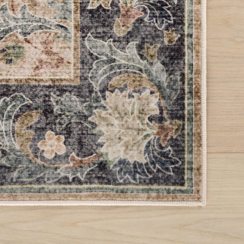 Nuloom Carivelle Floral & Paisley Washable Rug