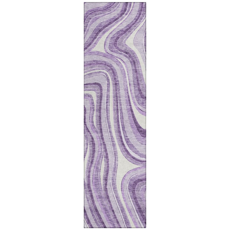 Machine Washable Indoor/ Outdoor Chantille Contemporary Abstract Rug