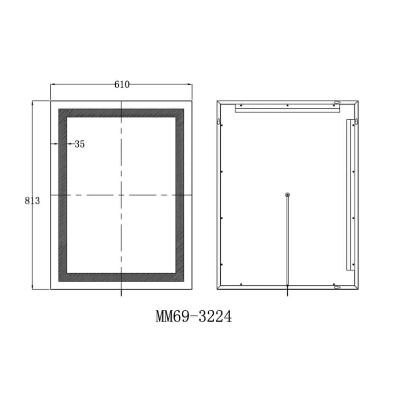 Modern Mirrors Zenith Wall Mounted Lighted Bathroom Mirror with Defogger, Touch Control LED Bathroom Vanity Mirrors