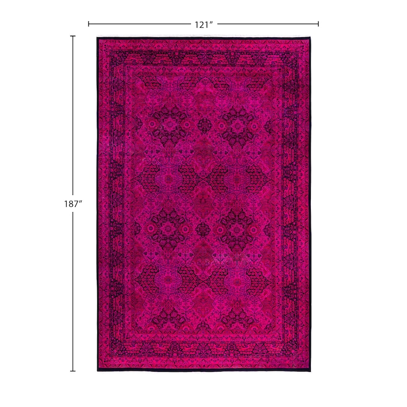 Overdyed One-of-a-Kind Hand-Knotted Area Rug - Pink - 10' 1" x 15' 7"