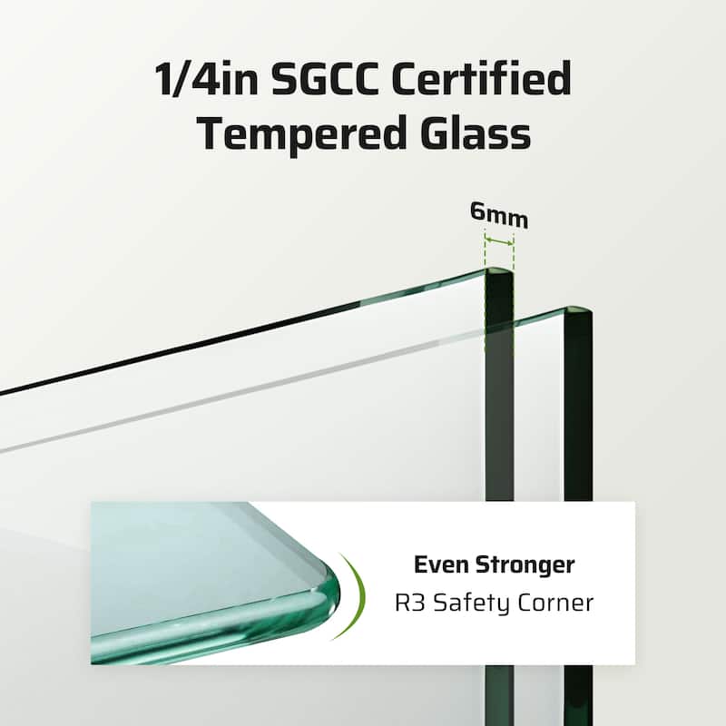 30"/32"/34" W x 72" H Frameless Folding Pivot Shower Door, 6mm Tempered Glass, Matte Black Bifold Bathroom Door