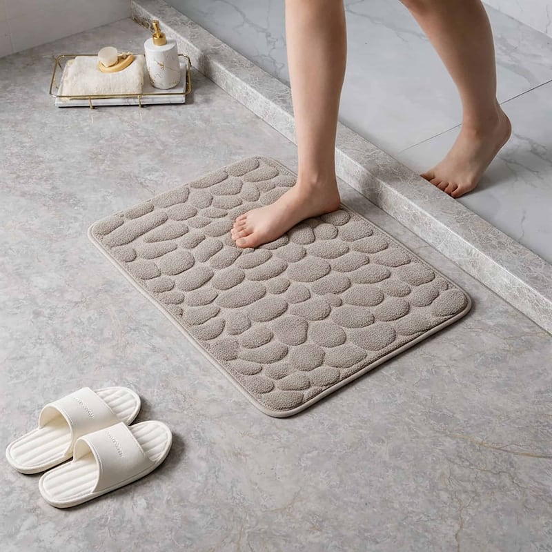 Memory Foam Bath Mat Pebble Design 32x20