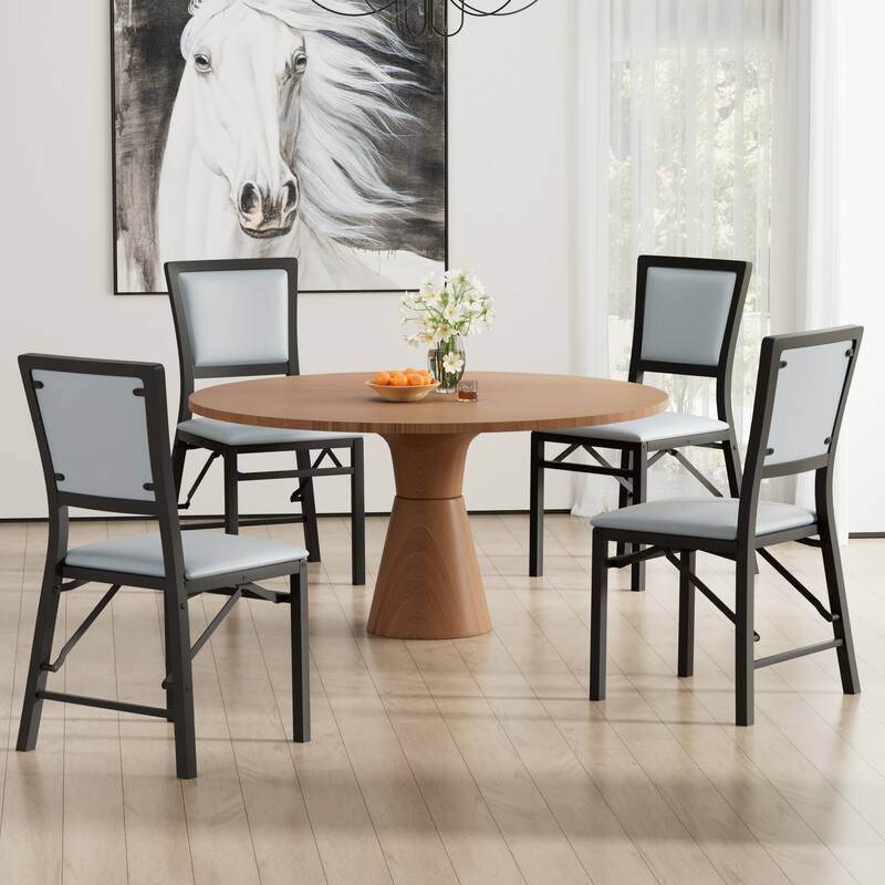 VECELO Folding Dining Chairs Set of 2/4/6 with Cushion Parson Classic Upholstered Folding Chairs Modern 33" Parson Chairs