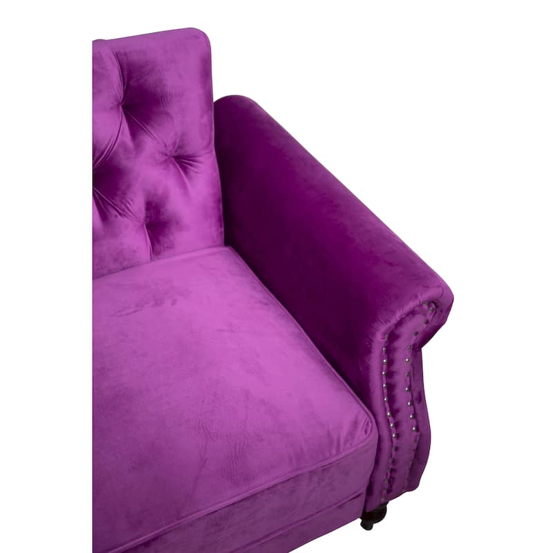 87.8'' Convertible Velvet Sofa Bed Sleeper Futon