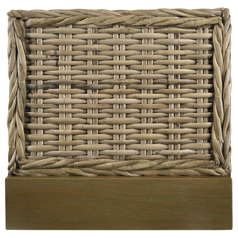 Zyla Woven Rattan Panel Headboard Kubu Grey