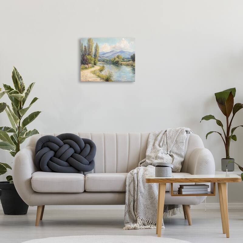Stupell Along The Mountain River Canvas Wall Art Design By Petal Prints Design