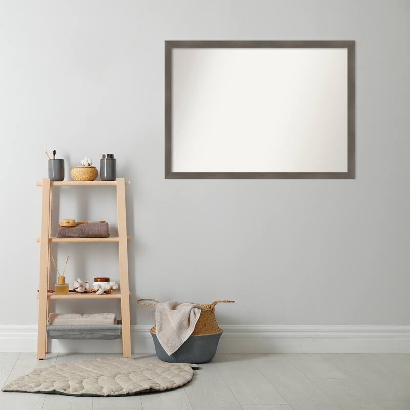 Edwin Non-Beveled Wood Framed Bathroom Vanity Wall Mirror