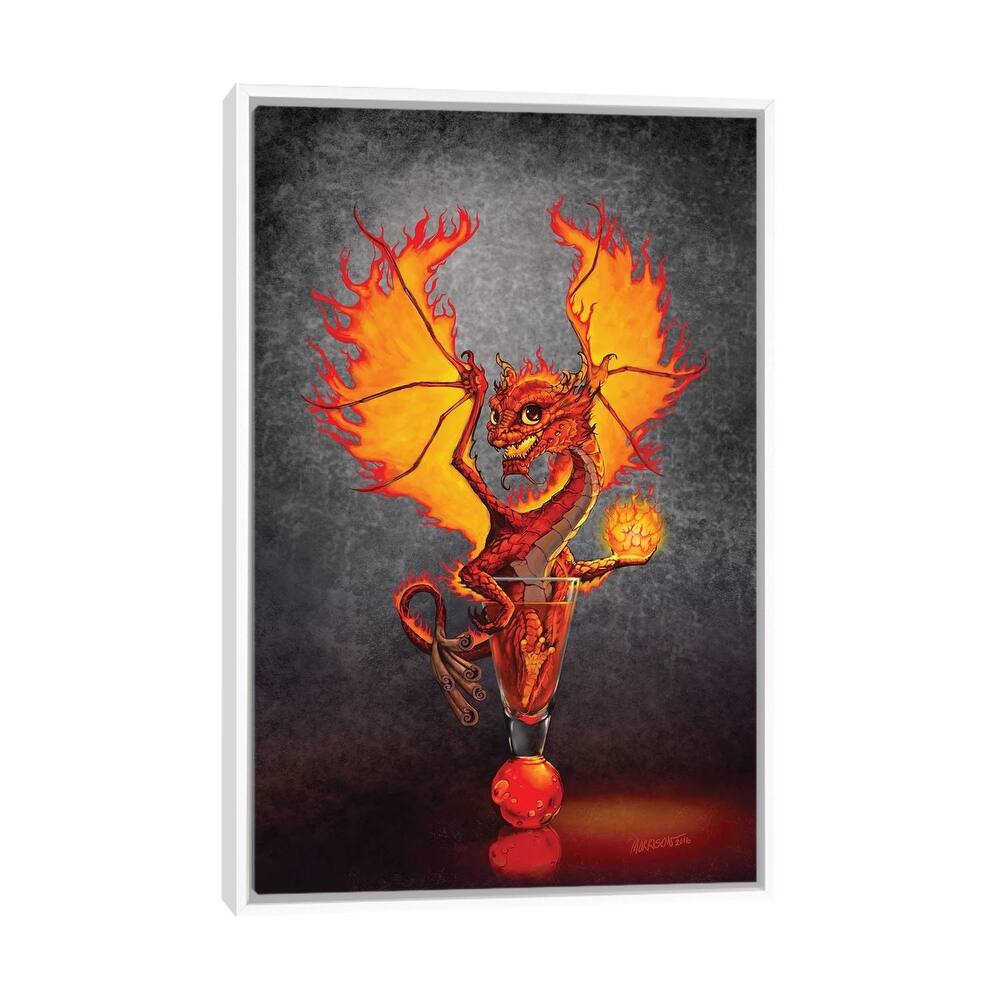 iCanvas "Fireball Dragon" by Stanley Morrison Framed Canvas Print