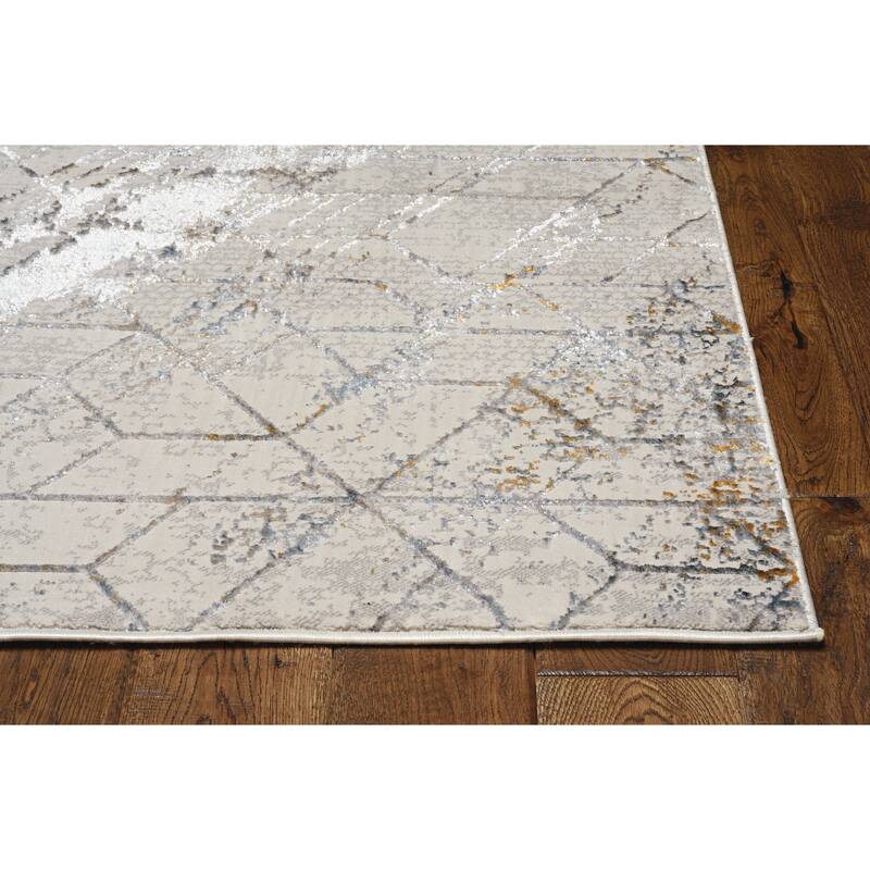 Strick & Bolton Renew Distressed Geometric Area Rug