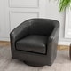preview thumbnail 63 of 186, Modern Upholstered Barrel Chair Swivel Accent Chair for Living Room