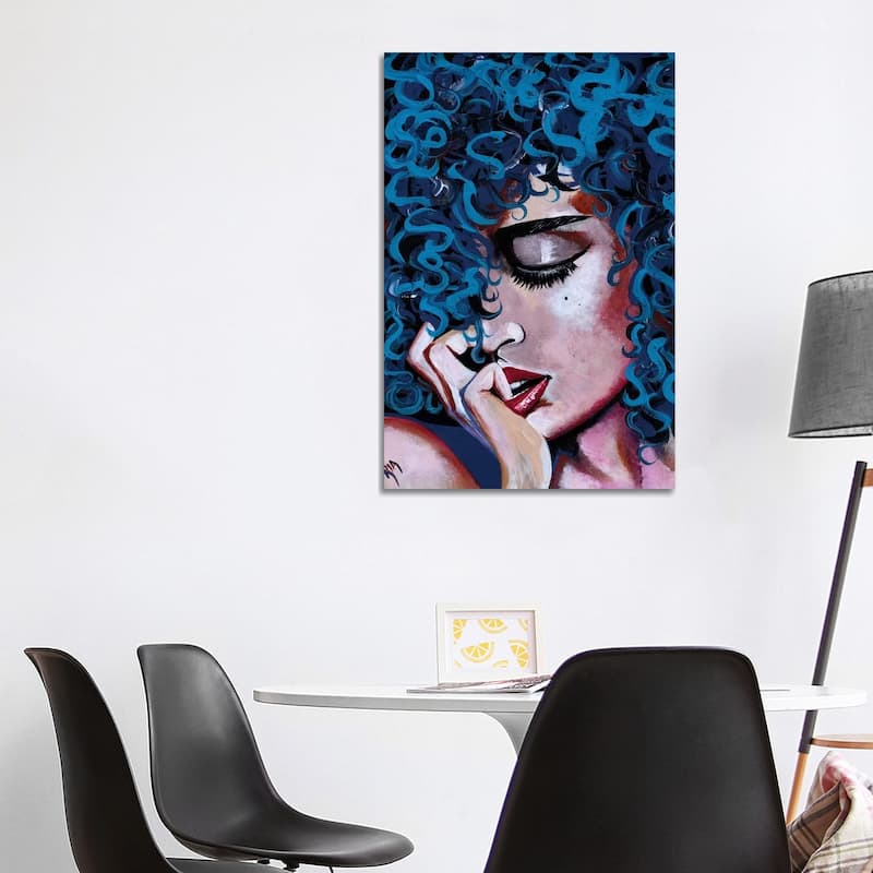iCanvas "A Happy Woman Is A Satisfied Woman" by Artist Ria Canvas Print - 40x26x1.5