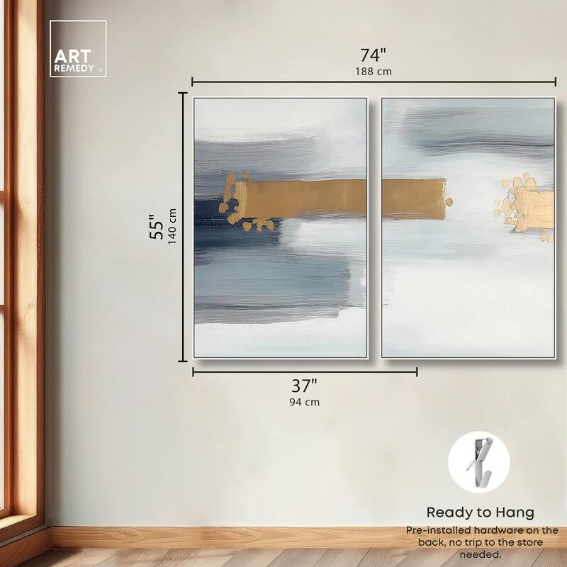 Azure Horizon III Canvas Set of 2 by Art Remedy