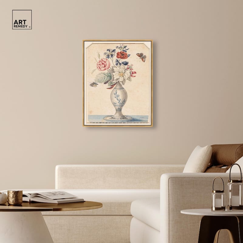 Vase with Flowers II 1850 Canvas by Art Remedy
