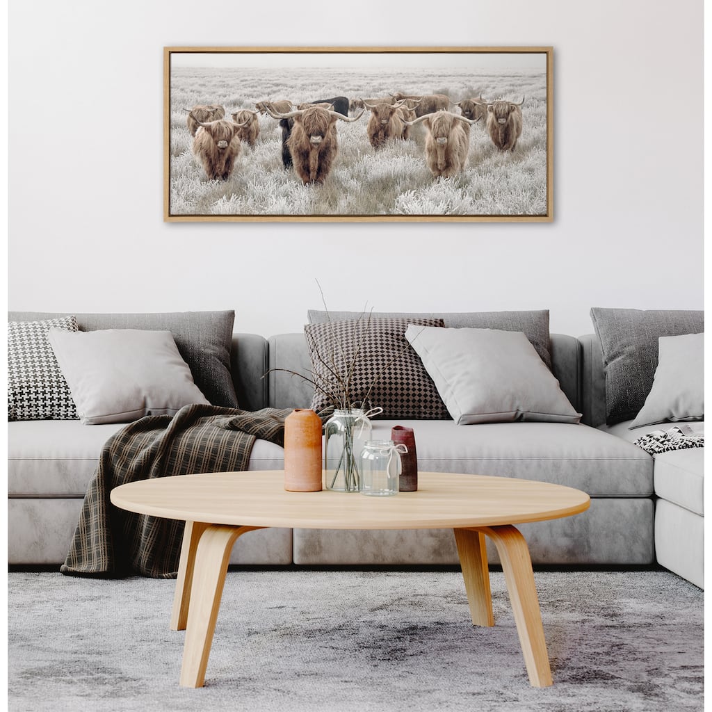 Kate and Laurel Sylvie Herd Cows Canvas by The Creative Bunch Studio