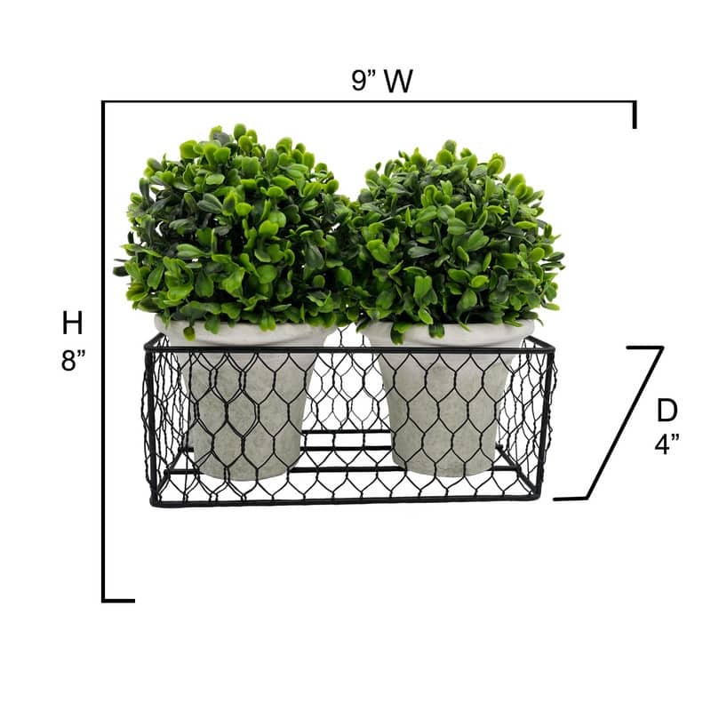Artificial Topiary, Metal Basket - 8'6" x 13' - 8'6" x 13'