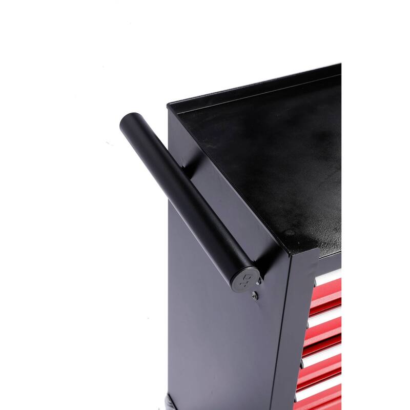 Four drawer rolling toolbox, tool cart with 4 wheels and drawers, large capacity detachable mobile tool storage cabinet