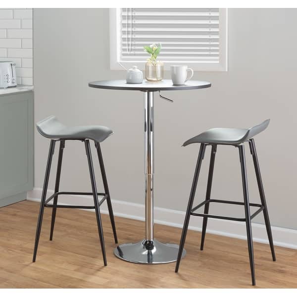slide 2 of 7, Porch & Den Bixby 27-inch Adjustable Bar Table