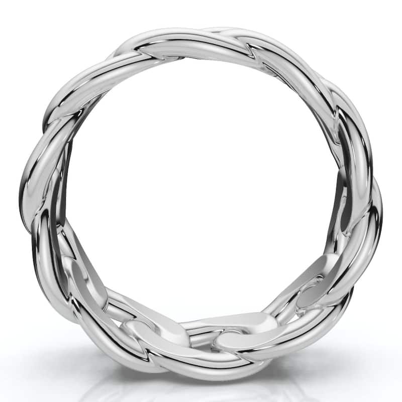 Mens Solid Heavy 8mm Gold Cuban Link Ring