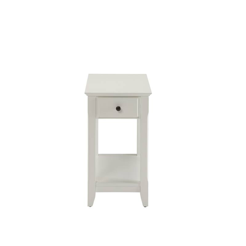 Versatile Rectangular Wooden Accent Table with Shelf and Drawer