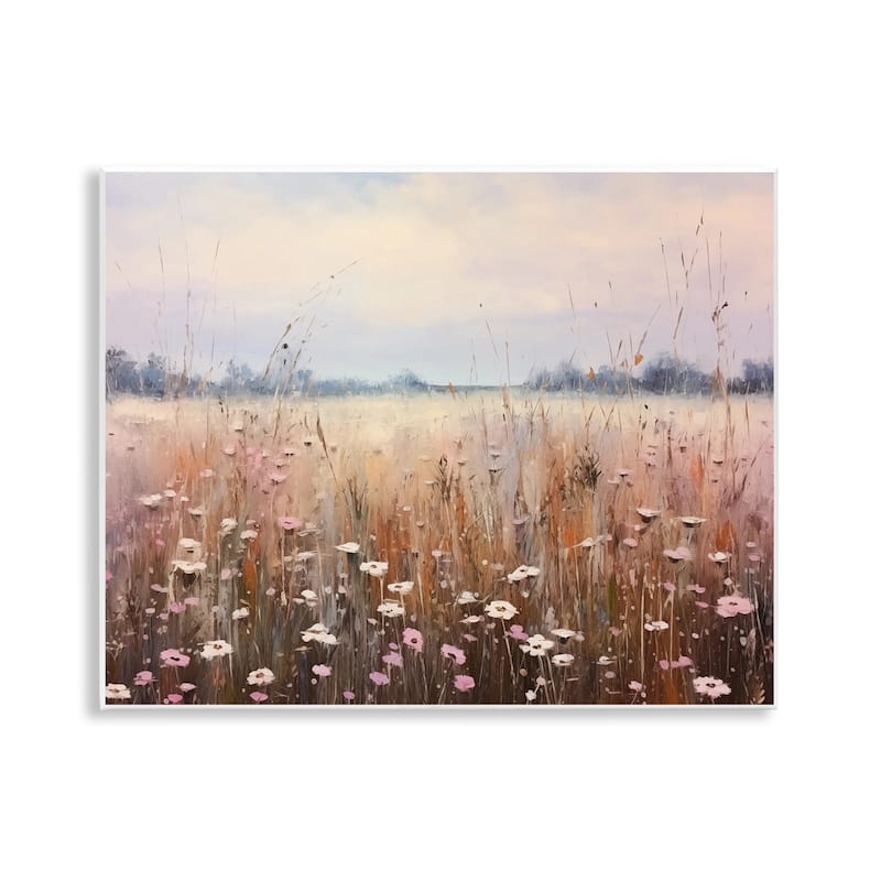 Stupell Neutral Tone Wildflower Field Wall Plaque Art Design By Arlington Prints - 14 x 11