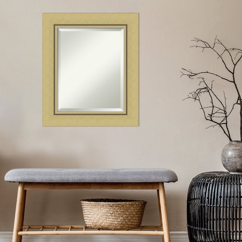 Beveled Bathroom Wall Mirror - Landon Gold Frame
