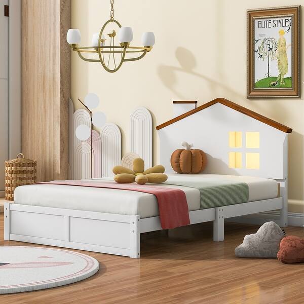 slide 2 of 12, White Twin Size Twin Solid Wood Loft Bed with Safety Fence and Trundle Storage Twin - White