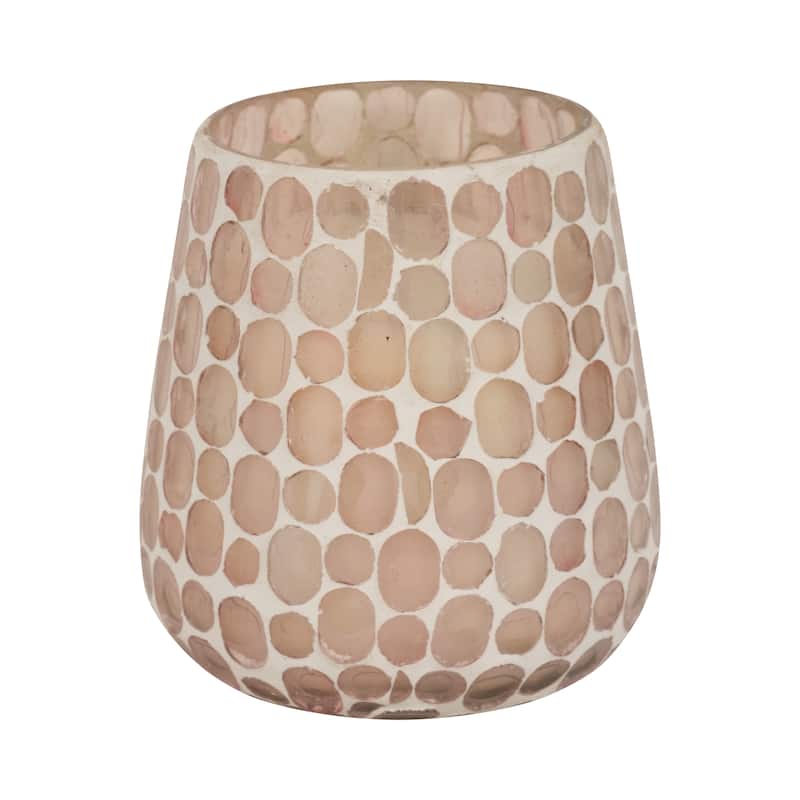 Sagebrook Home Glass, 5" High 18 Oz Mosaic Scented Candle - 5" x 5" x 5"