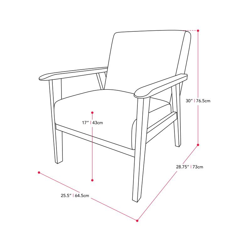 CorLiving Greyson Wood Armchair