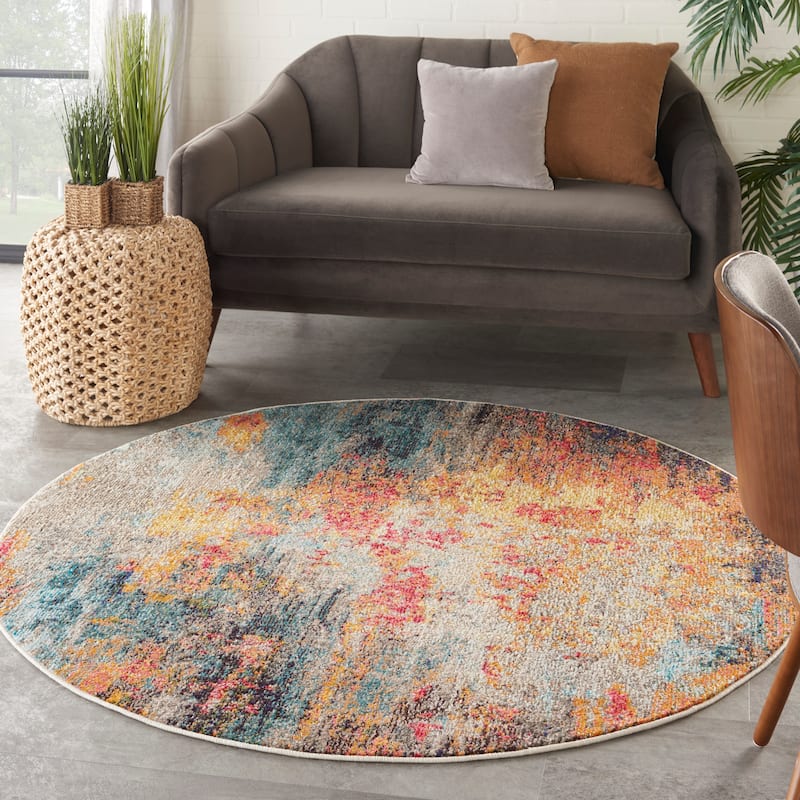 Nourison Celestial Modern Abstract Multicolor Area Rug
