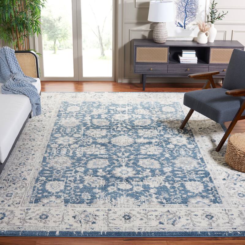 SAFAVIEH Layla Ronda Modern Rug - 9' x 12' - Blue/Ivory Grey