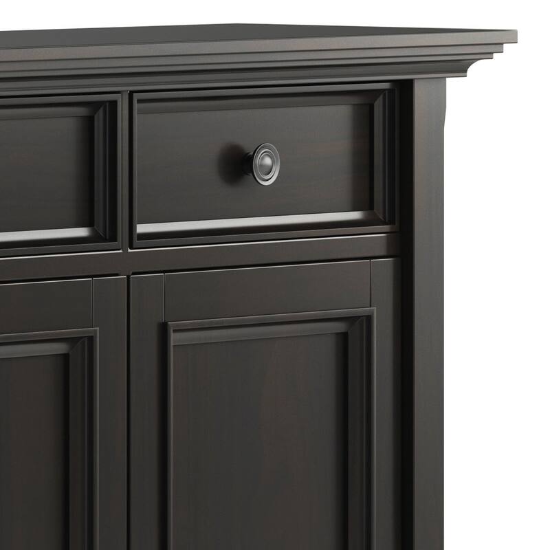 WYNDENHALL Halifax SOLID WOOD 36" Wide Transitional Entryway Storage Cabinet in Hickory Brown - 12"D x 36" W x 36"H