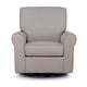 preview thumbnail 11 of 18, Evolur London Upholstered Plush Seating Glider Swivel, Ergonomically Designed for Nursery