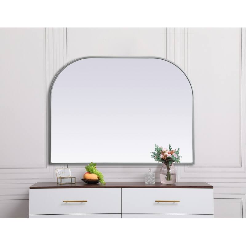 Indigo Home Metal Frame Arch Mirror 40x30 Inch