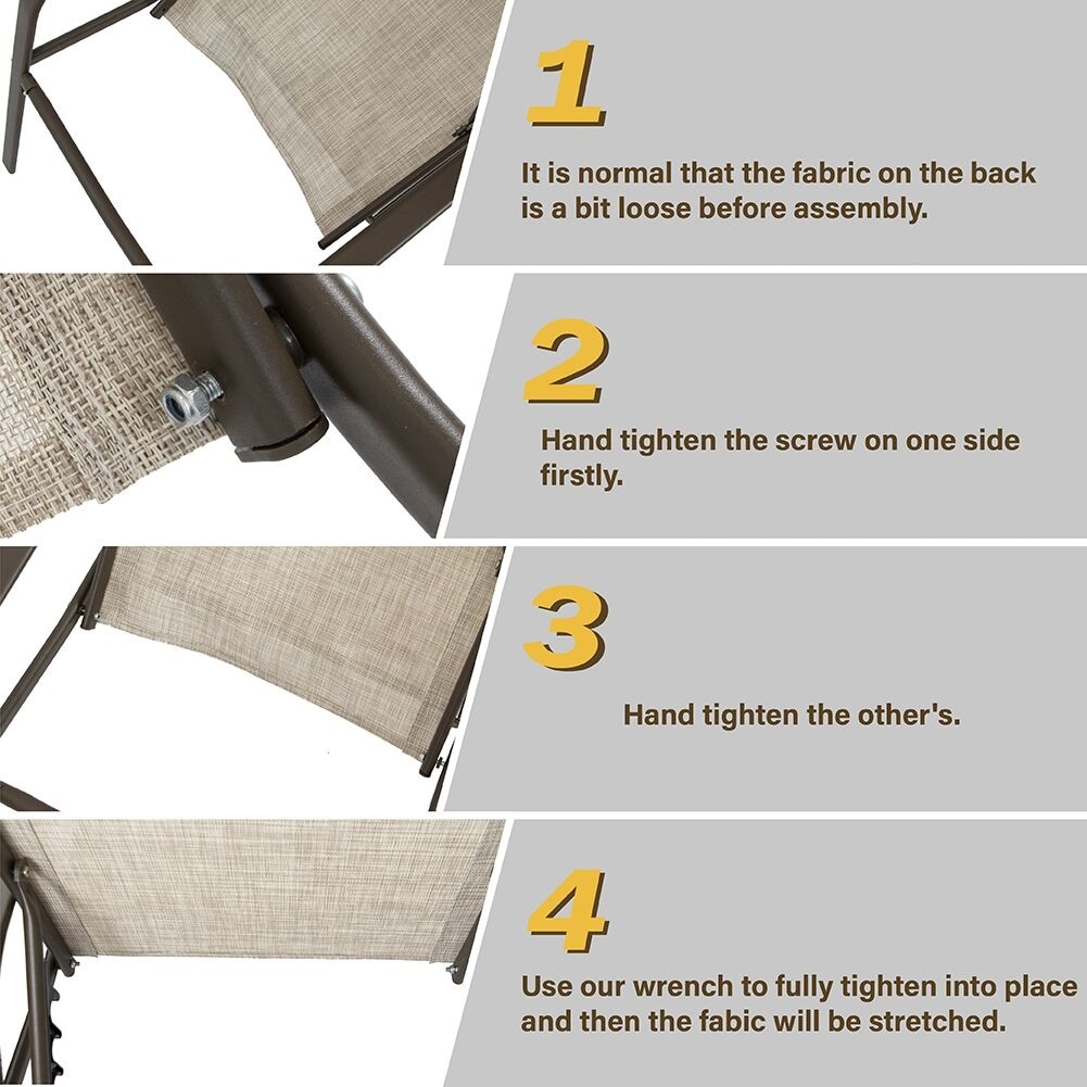 VredHom Adjustable Outdoor Chaise Lounge Chair for Patio or Poolside-image