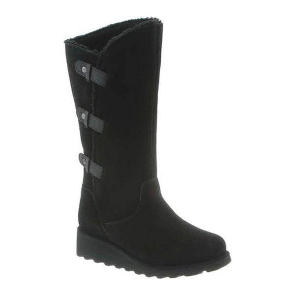 Bearpaw Women's Hayden Tall Boot Black II Cow Suede