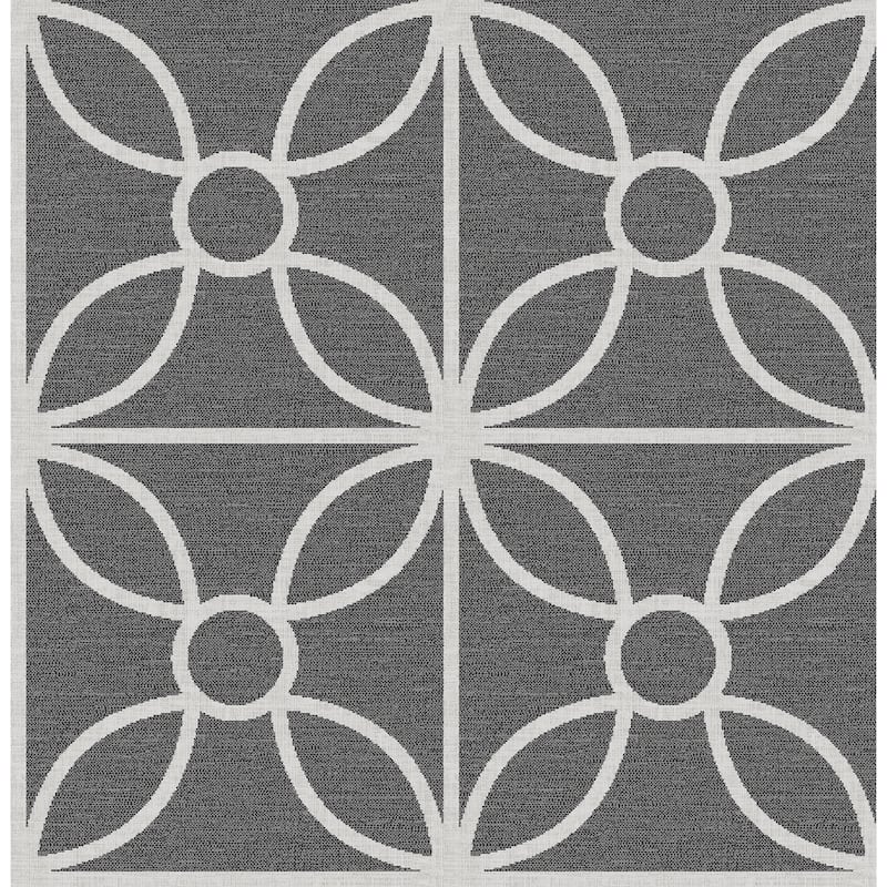 A-Street Prints Savvy Black Geometric Wallpaper