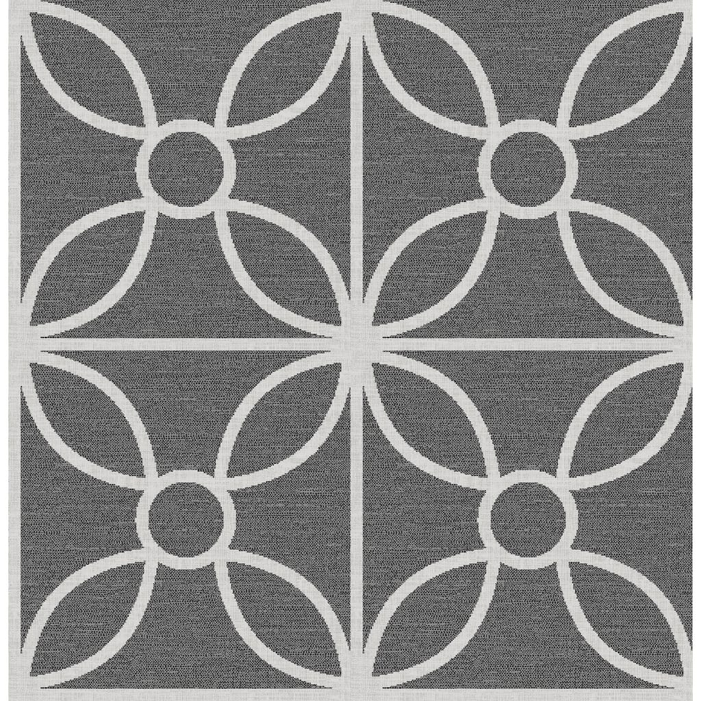 A-Street Prints Savvy Black Geometric Wallpaper