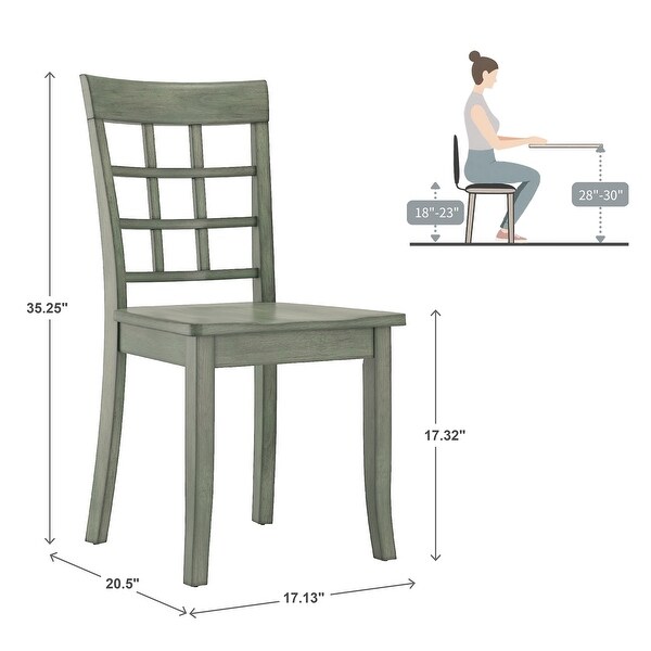 Wilmington II Rectangular Antique Sage Green Breakfast Nook Set by