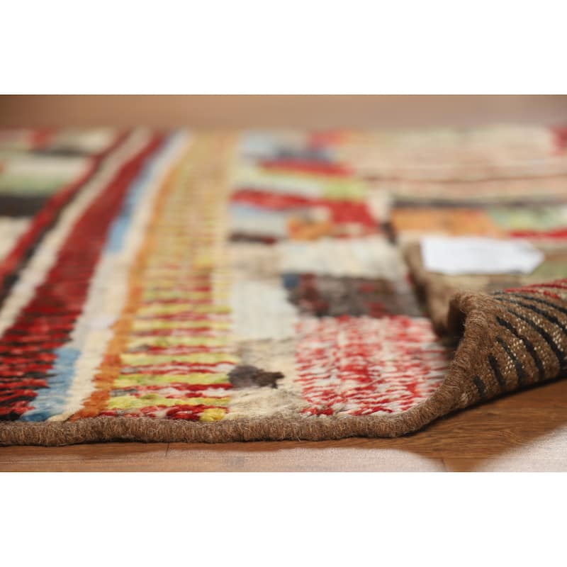 Moroccan Oriental Rug Handmade Modern Wool Carpet - 5'2" x 6'5"