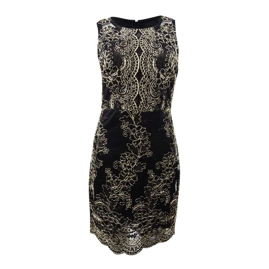 black gold bodycon dress