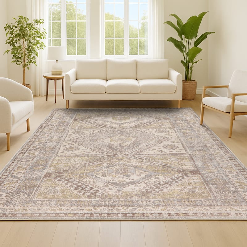 JONATHAN Y Alhambra Ornate Geometric Medallion Area Rug