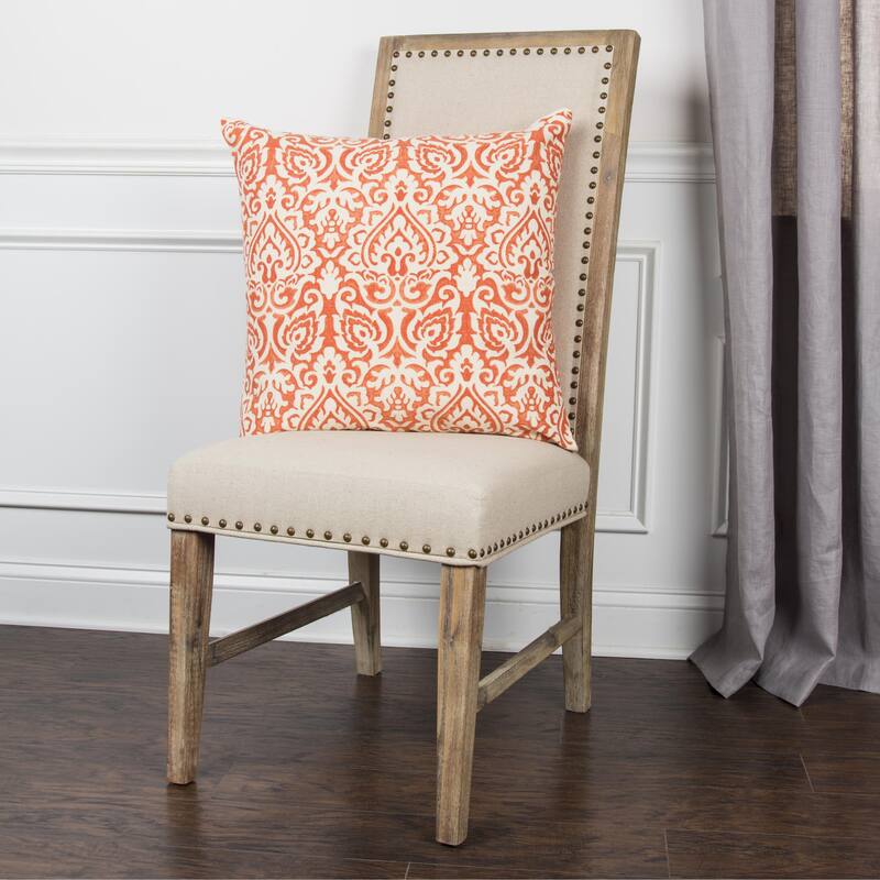 Rizzy Home Cotton Damask Throw Pillow