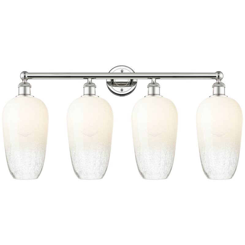 Innovations Lighting Endless Possibilities Edison - Brookhaven Flute - 4 Light 34" Bath Vanity Light - Polished Nickel/Opal